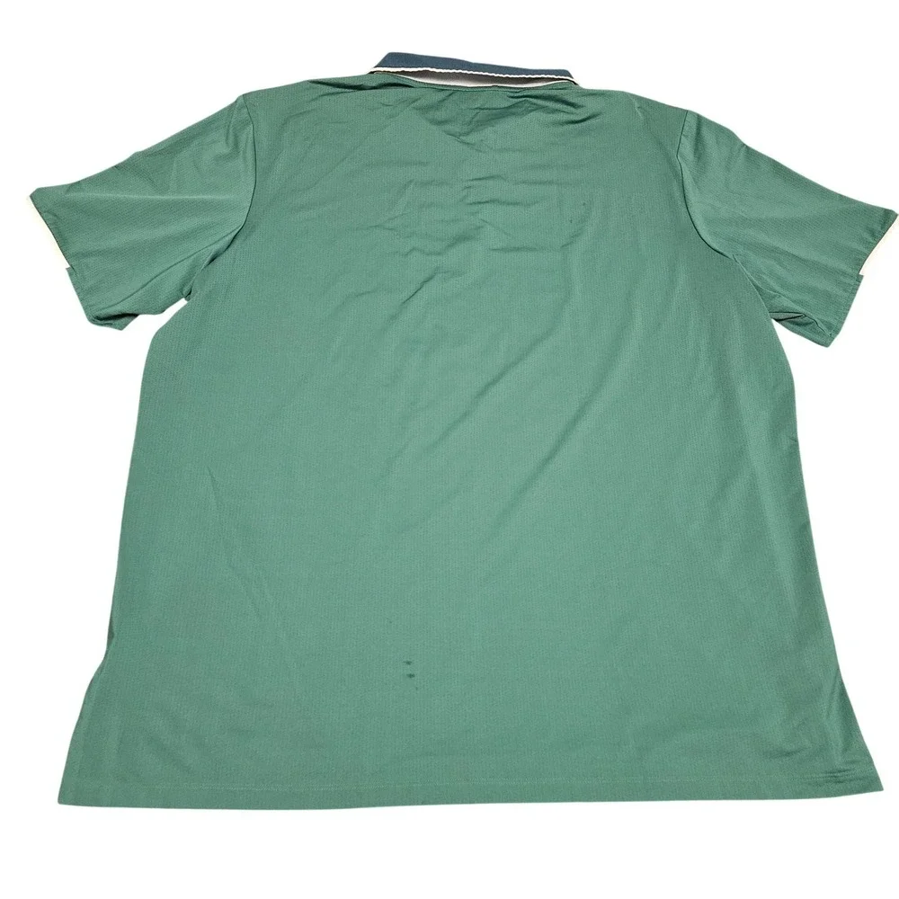 Adidas Polo Shirt Mens 2XL Green Climacool Short Sleeve‎ Golf Athletic Sporty